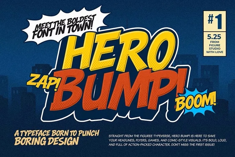 Hero Bump Display Font