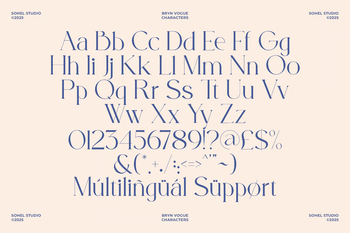 Bryn Vogue Modern Fashion Branding Serif Font
