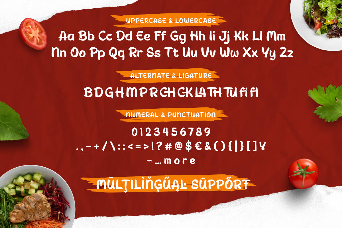 Lawuh Gorie Food Display Font