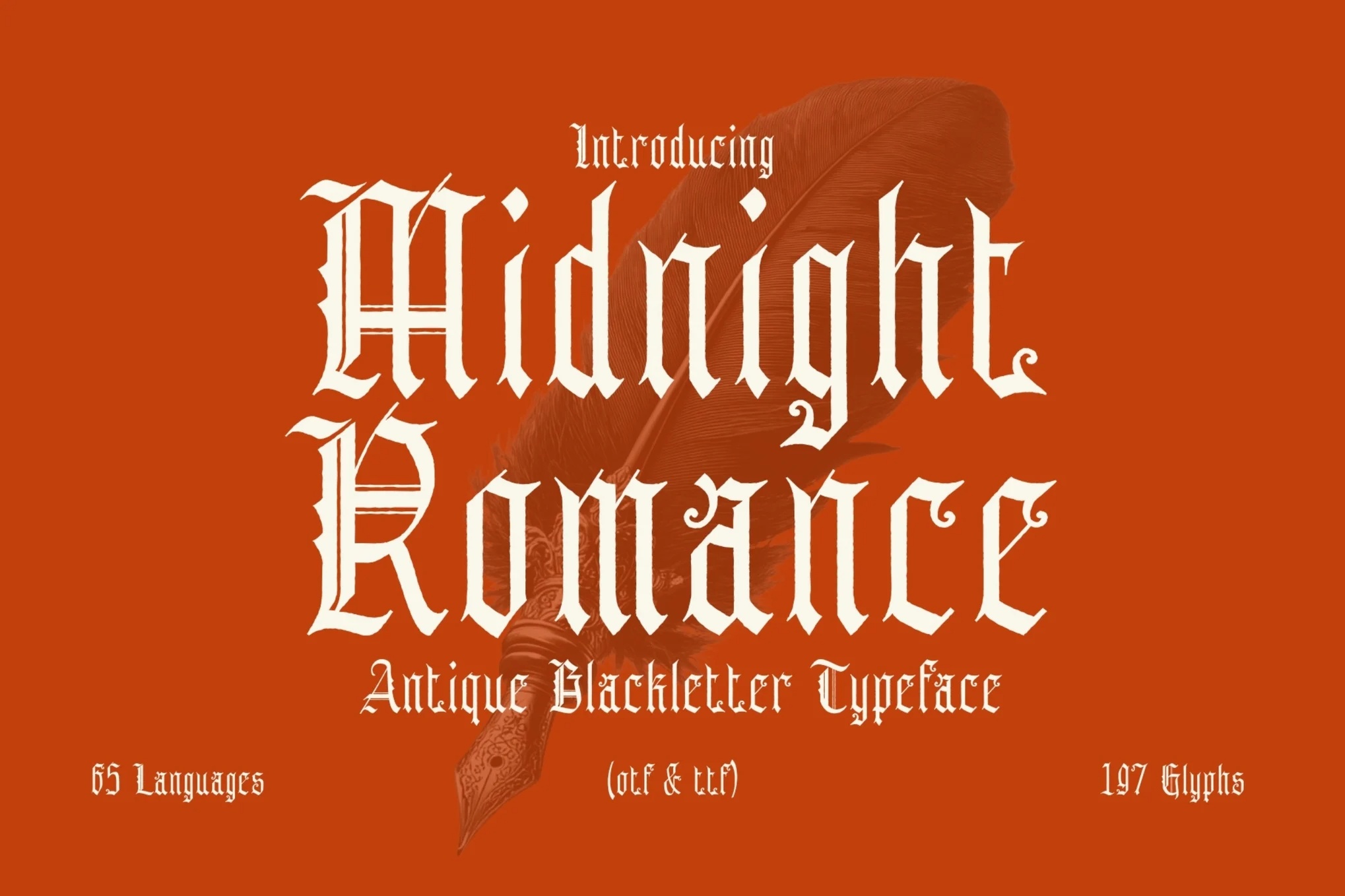 Midnight Romance Elegant Gothic Typeface Font